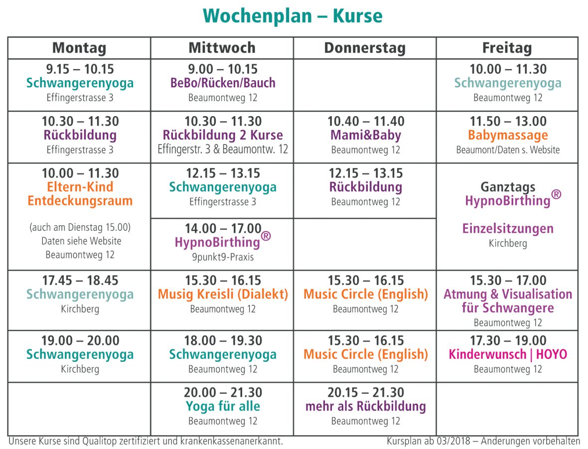 2018_Stundenplan_99_RundumDevi | Hebammenpraxis & Zentrum Für ...